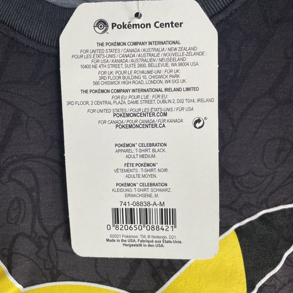 Pokemon Center 25 Celebration Shirt Mens Medium Short Sleeve RARE Discontinued - Picture 10 of 12